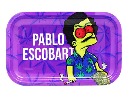 Rolling Tray - Metal - Medium Size - Assorted