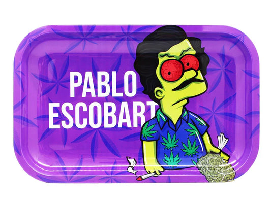 Rolling Tray - Metal - Medium Size - Assorted