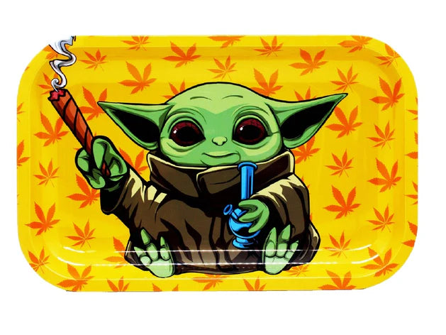 Rolling Tray - Metal - Medium Size - Assorted