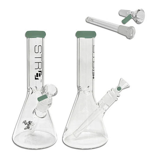 Str8 - WP - 10" Beaker w/ Ice Catcher - Blue +