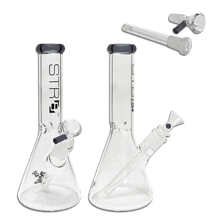 Str8 - WP - 10" Beaker w/ Ice Catcher - Blue +
