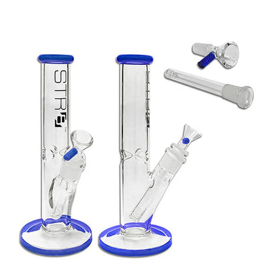 Str8 - WP - 10" Straight Tube w/ Ice Catcher - Blue +