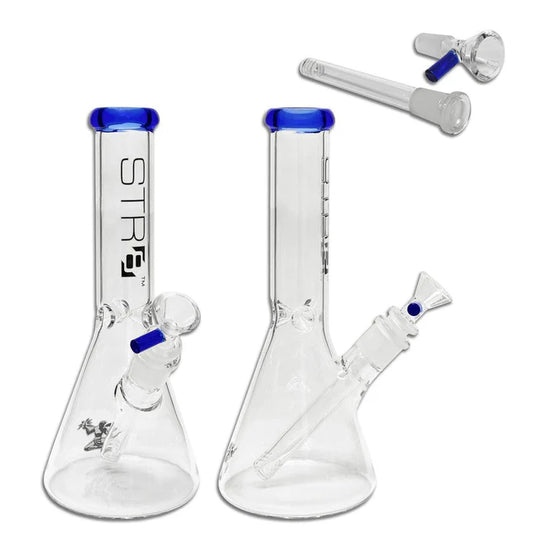 Str8 - WP - 12" Beaker w/ Ice Catcher - Blue +
