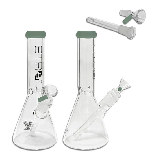 Str8 - WP - 12" Beaker w/ Ice Catcher - Blue +