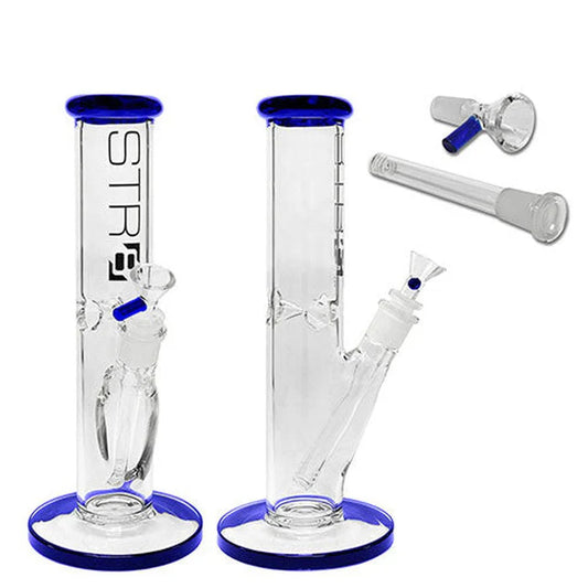 Str8 - WP - 12" Straight Tube w/ Ice Catcher - Blue +