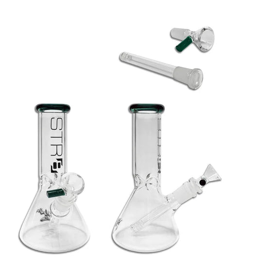 Str8 - WP - 8" Beaker w/ Ice Catcher - Black +