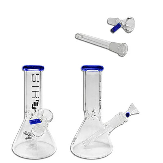 Str8 - WP - 8" Beaker w/ Ice Catcher - Black +