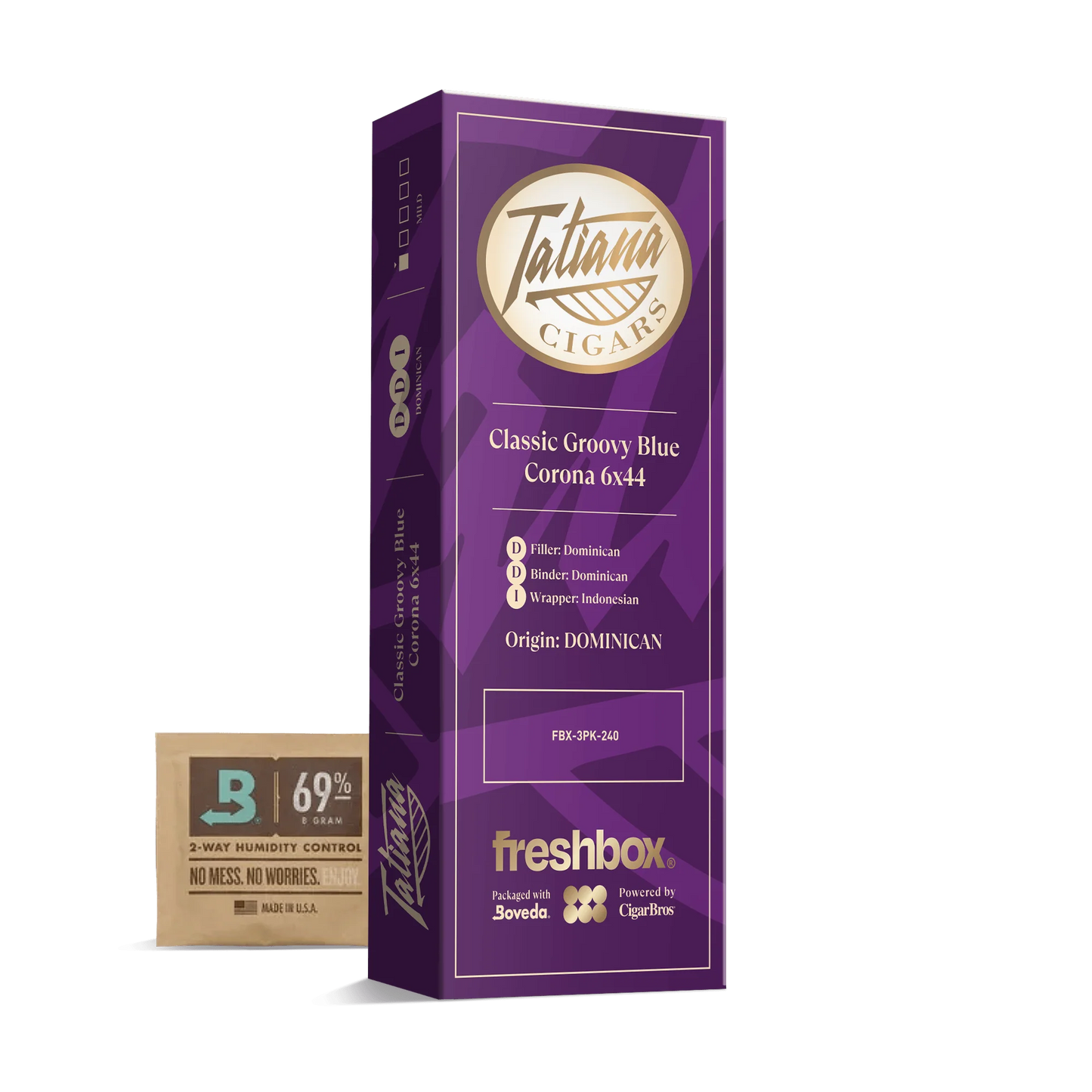 Tatiana Classic Groovy Blue Corona 6x44 FreshBox Cigars - 3pk - 6ct