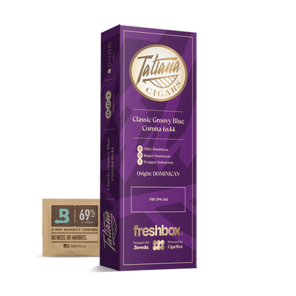 Tatiana Classic Groovy Blue Corona 6x44 FreshBox Cigars - 3pk - 6ct
