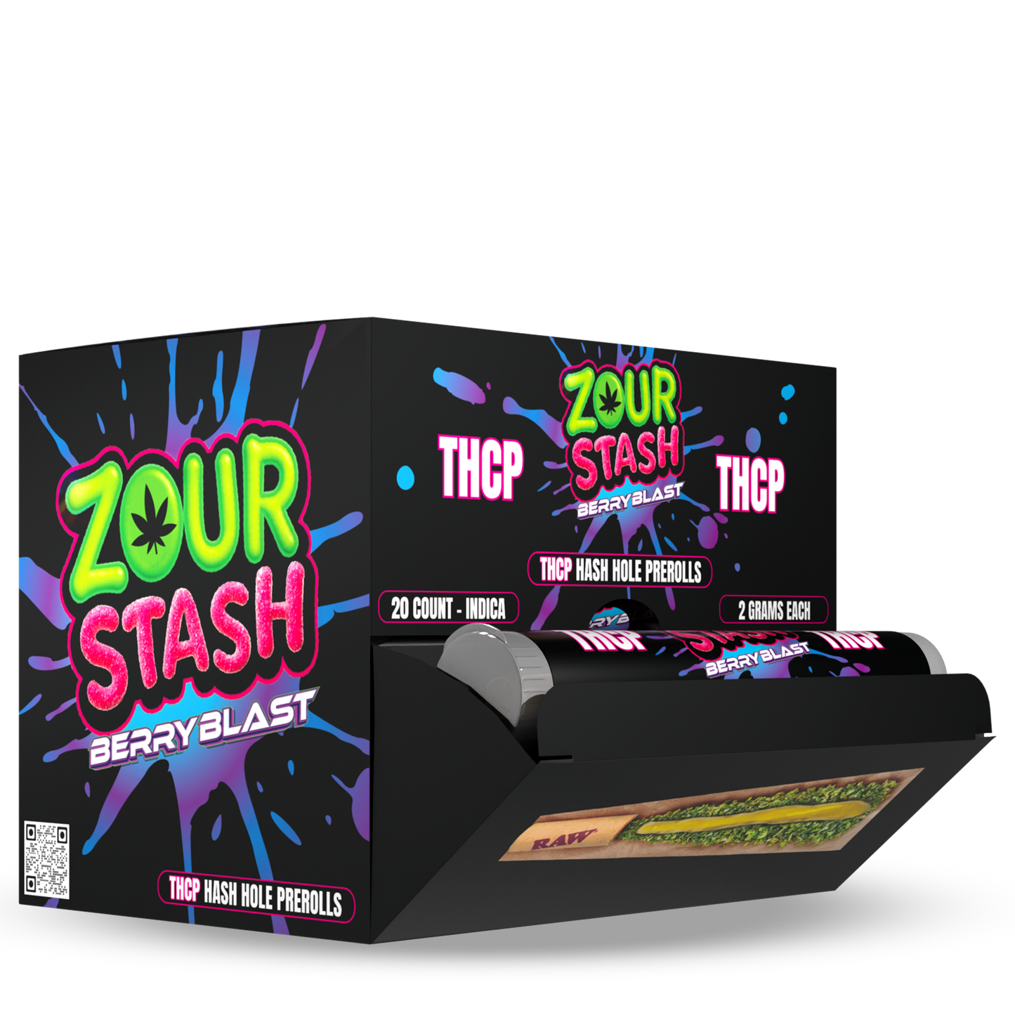 Zour Stash - 2g Pre-Roll THCP Hash Holes -  20ct