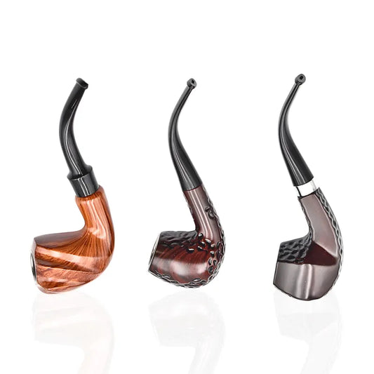 Feng Shun 5.5" Wooden Sherlock Hand Pipe - 6ct