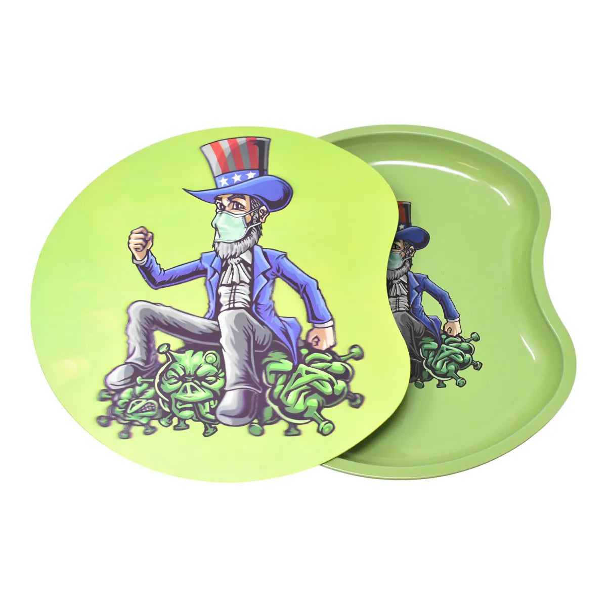 Metal Rolling Trays - 12ct - W/ Magnetic Lid + Cone Fill + Scraper