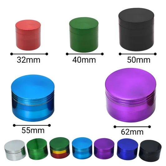Grinder - 4pc - Metal Asst Color - Assorted Sizes