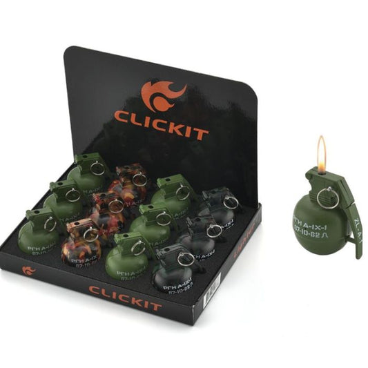 Clickit - Lighter - Grendae Flame w/ Sound - 12ct [ GH-6666 ] +