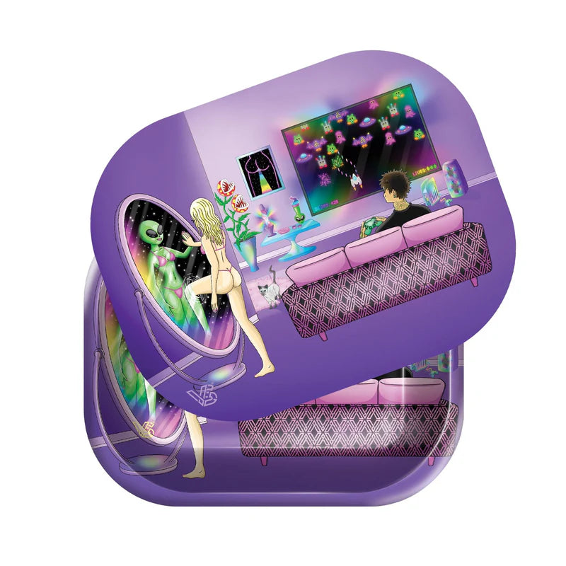 V Syndicate Roll N' Go - Small 3D Magnetic Lid & Rolling Tray Combo - Reflections