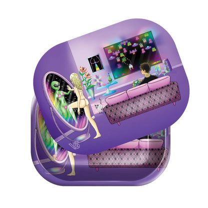 V Syndicate Roll N' Go - Small 3D Magnetic Lid & Rolling Tray Combo - Reflections