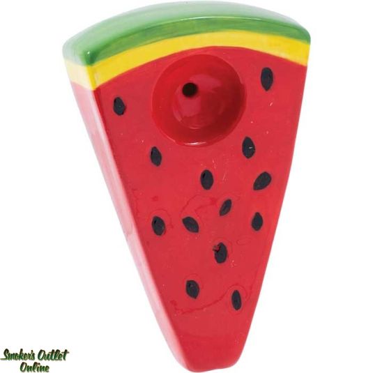 Wacky Bowlz - 3.5" Ceramic Pipe - Watermelon Slice #2 [ CP142 ] +