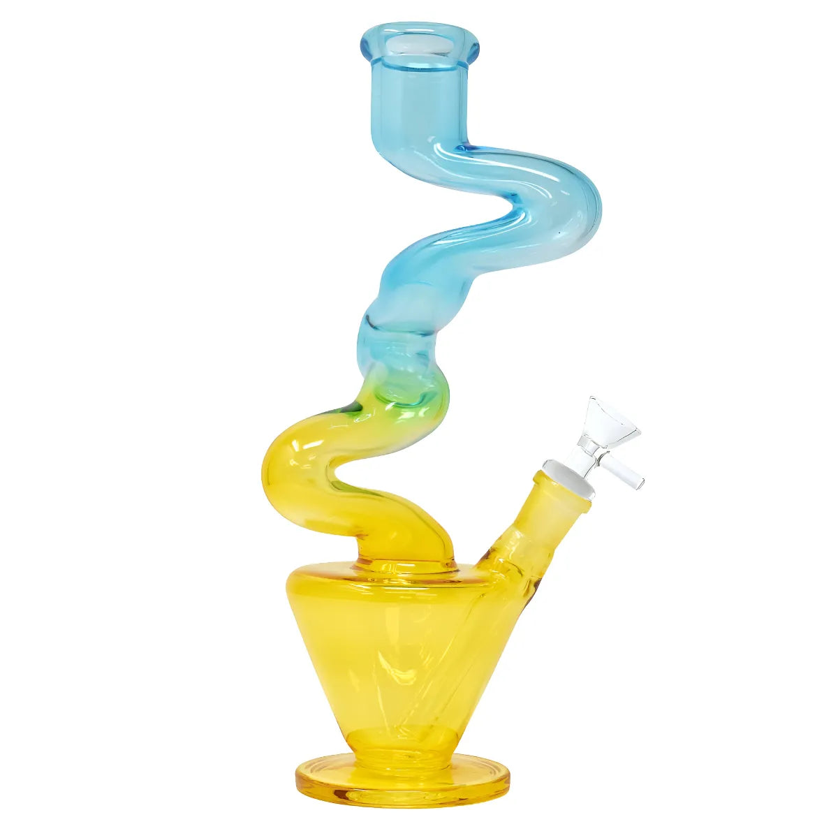 WP - 11.5" Rainbow 3-Kink Electroplated Zong Water Pipe