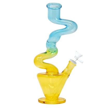 WP - 11.5" Rainbow 3-Kink Electroplated Zong Water Pipe