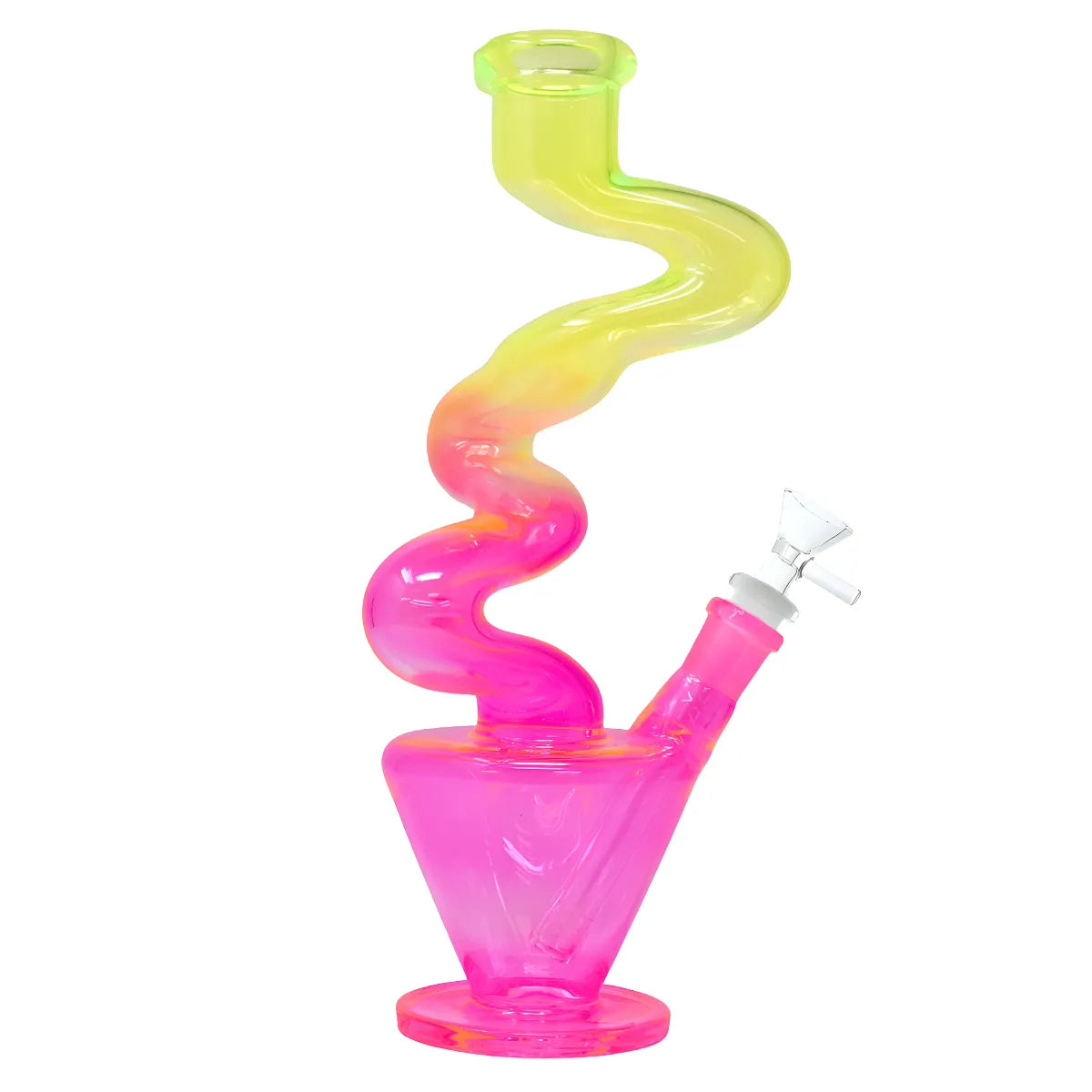 WP - 11.5" Rainbow 3-Kink Electroplated Zong Water Pipe