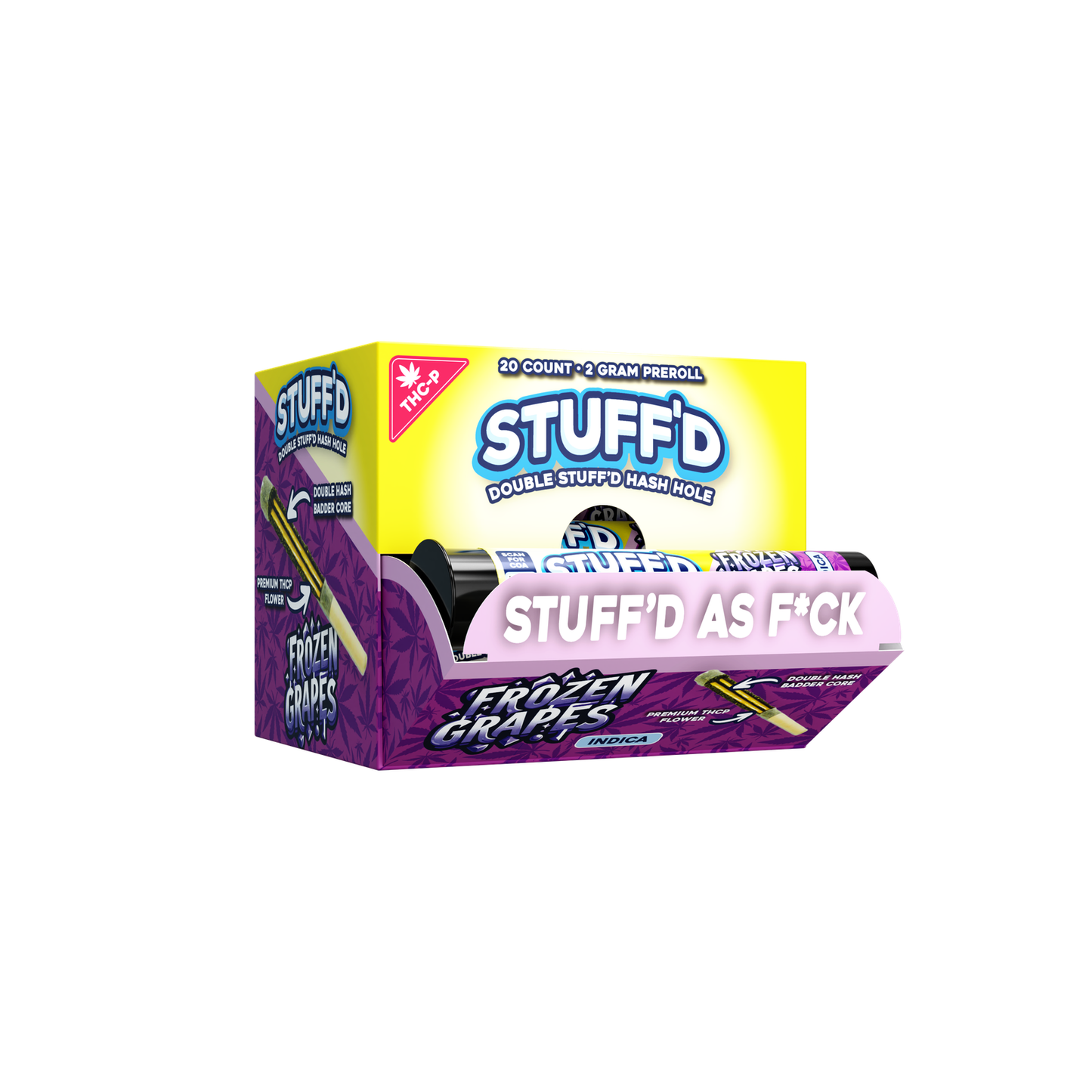 Stuff'd - 2g Preroll Hash Hole THCP - 20ct