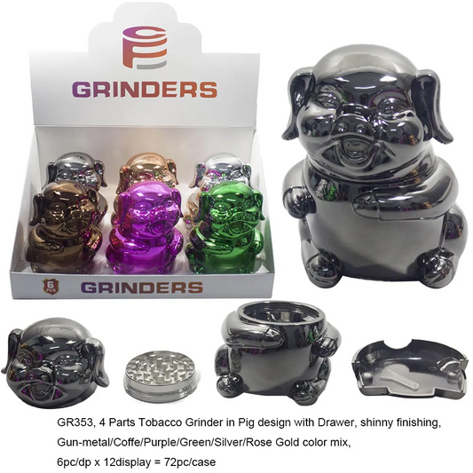 Grinder - Shiny Pig - 4pc - 6ct [ GR353 ] +