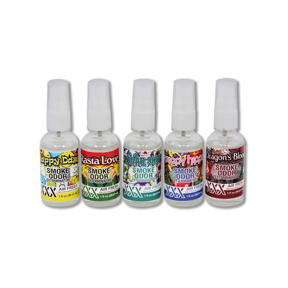 Smoke Odor Exterminator - 1oz Water Based Air Freshener Spray Display - Mixed Pop Culture - 12ct