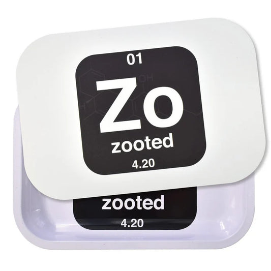 Zooted - Rolling Tray - Asst Metal w/ Magnetic Lid