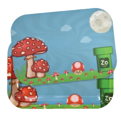 Zooted - Rolling Tray - Pixel Video Game w/ Magnetic Lid