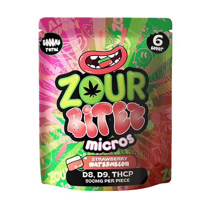 Zour Bites - 3000mg D9 Gummies - 6pk - 30ct