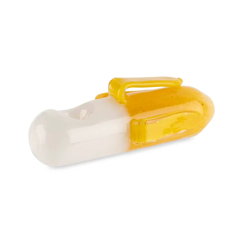 Custom Glass Hand Pipe - 5" - Banana
