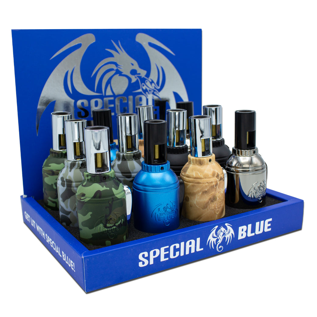 Special Blue Grenade Torch Display - 12ct