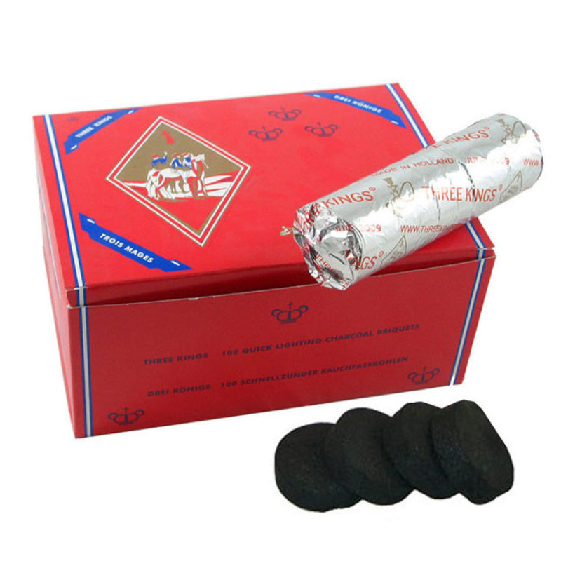 Three Kings Hookah Charcoal - Small