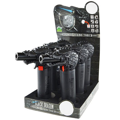 SmokeZilla Black Dragon Torch Display - 6ct