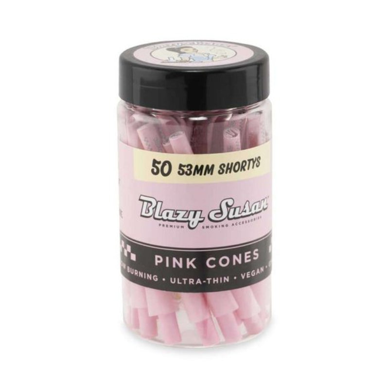 BLAZY SUSAN PINK CONE 53MM SHORTYS 50CT JAR