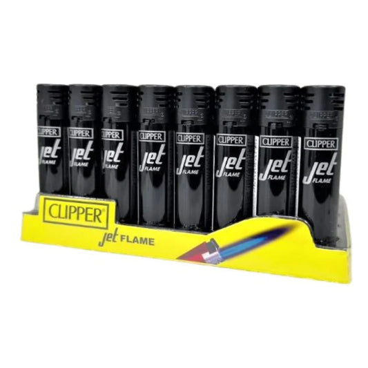 Clipper Lighter Jet Flame Black - 48ct