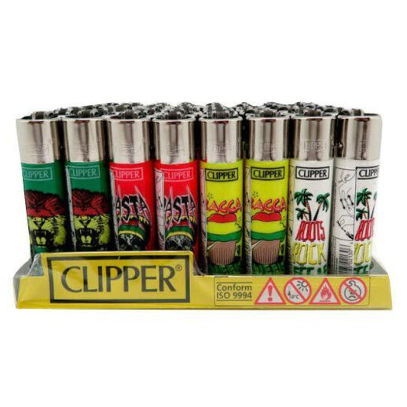 Clipper Lighter 4 Rasta Inspired Designs - 48CT