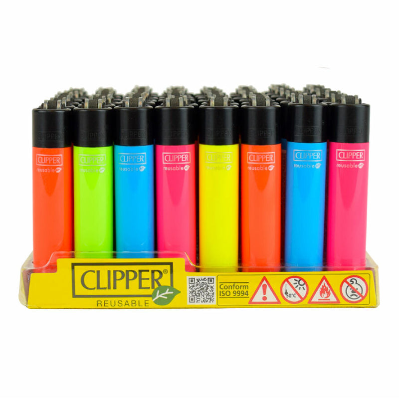 Clipper Lighter Fluorescent Solid - 48ct