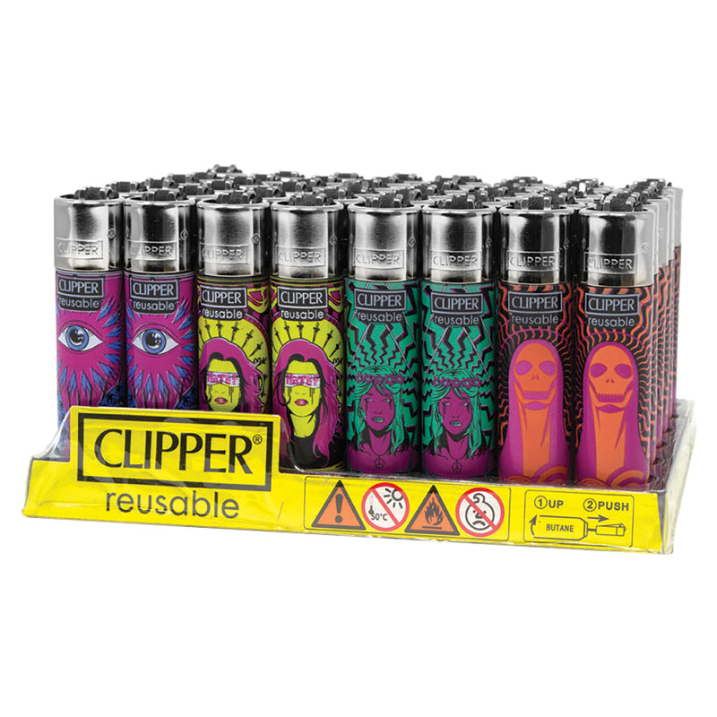 Clipper Lighter Psychedelic 17A Pattern - 48ct