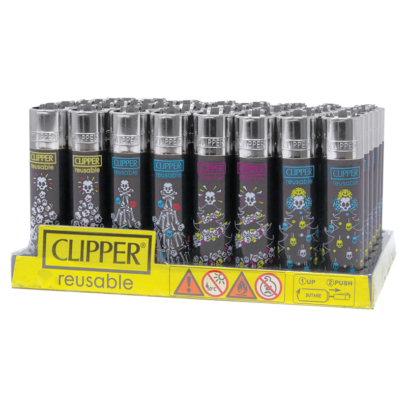 Clipper Lighter Christmas Skull - 48CT