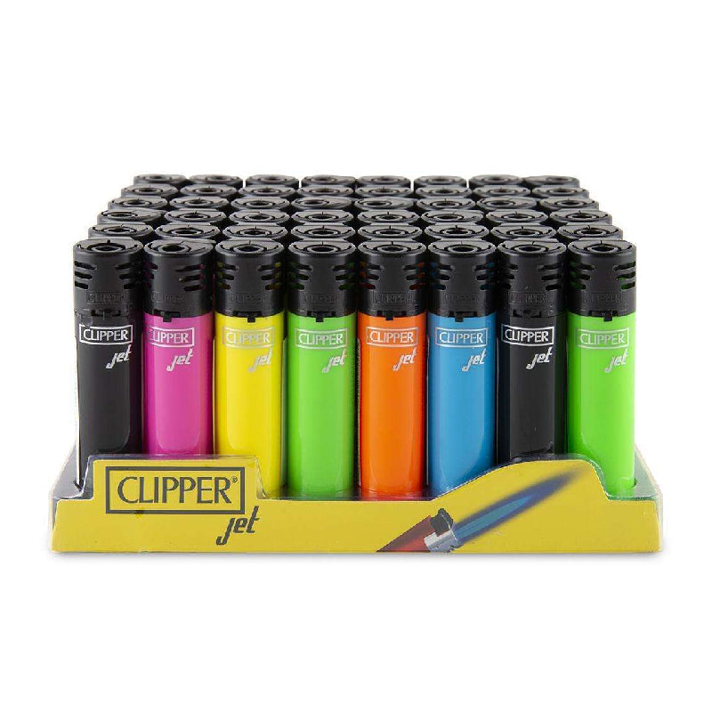 Clipper Lighter Display - 48ct - Jet Flame Shiny Solid