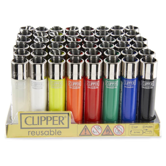 Clipper Lighter Display - 54ct - Solid Assorted
