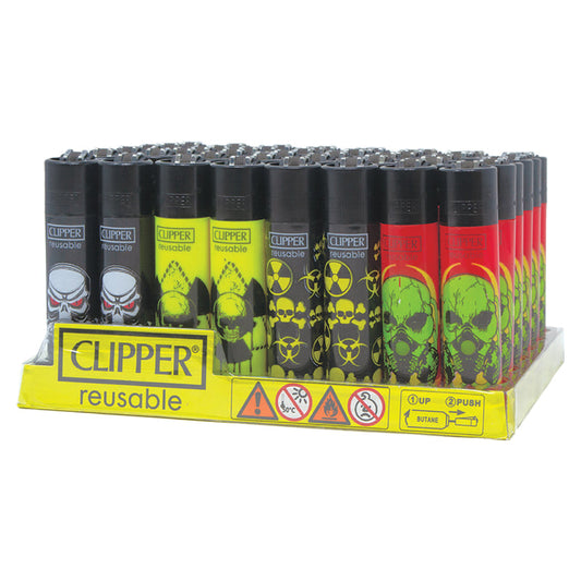 Clipper Lighter Skulls Pattern - 48ct