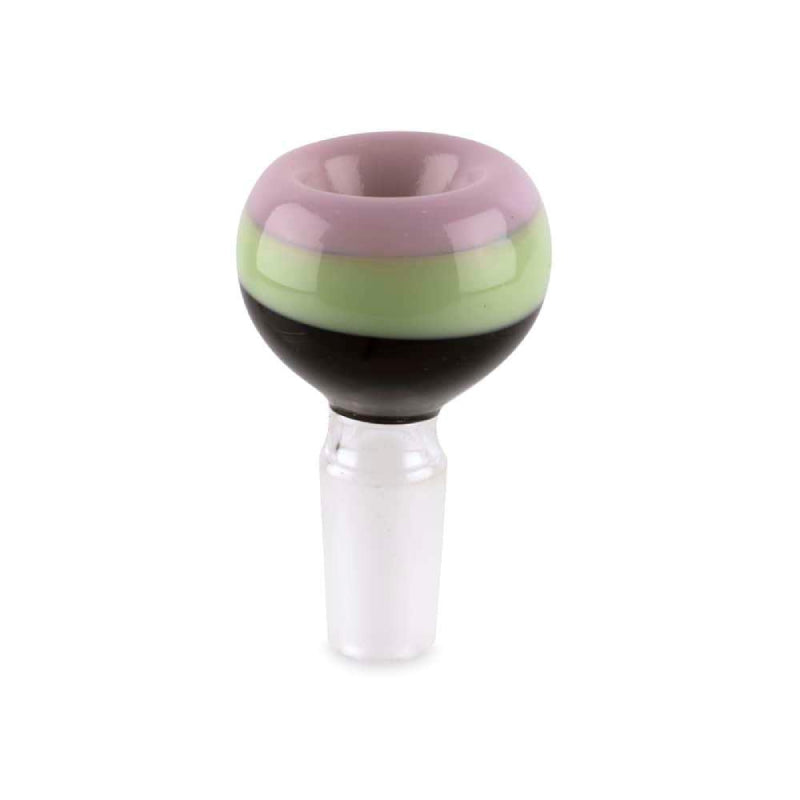 Custom Glass Bowl - 14mm - Slyme Tube - Tri Color
