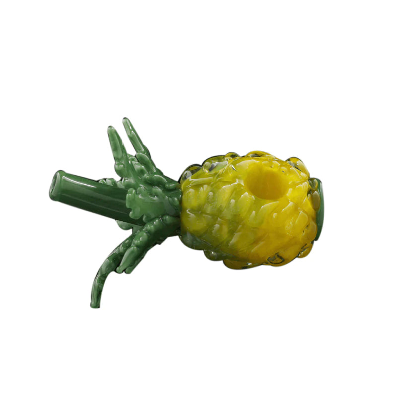 Custom Glass Hand Pipe - 4.5" - Pineapple