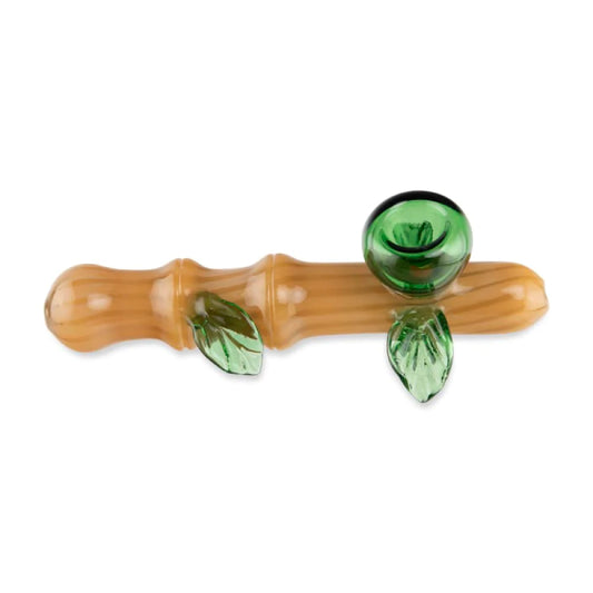 Custom Glass Hand Pipe - 5" - Tree Trunk