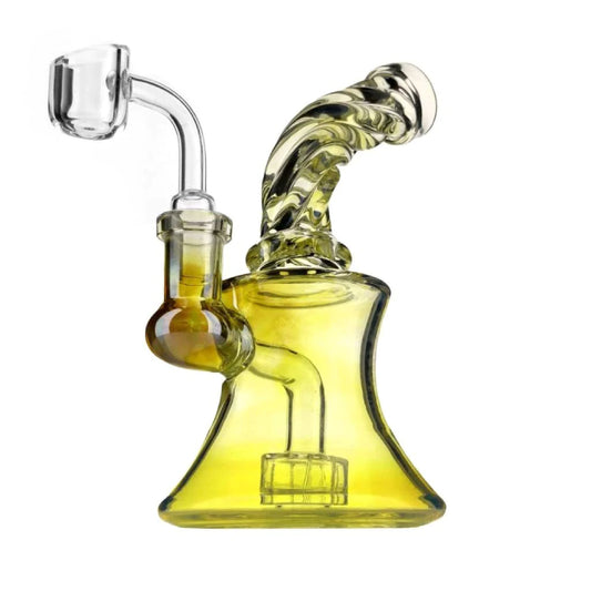 Custom Glass Rig - 6" - Gold Fumed