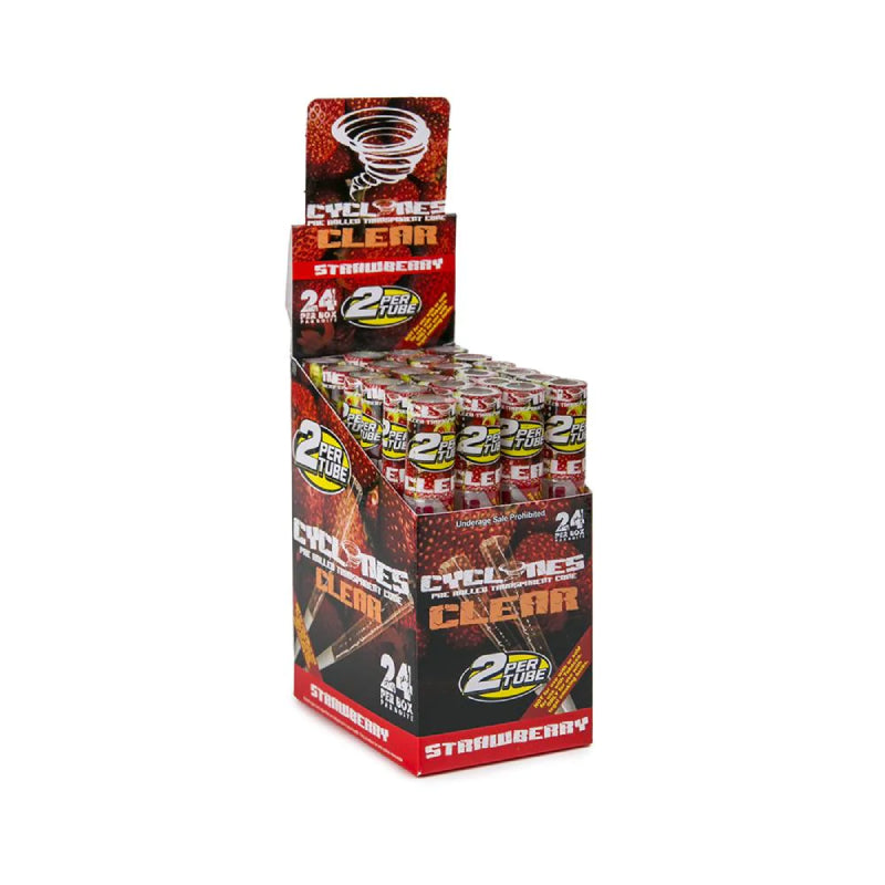 Cyclone Clear Strawberry - 24ct