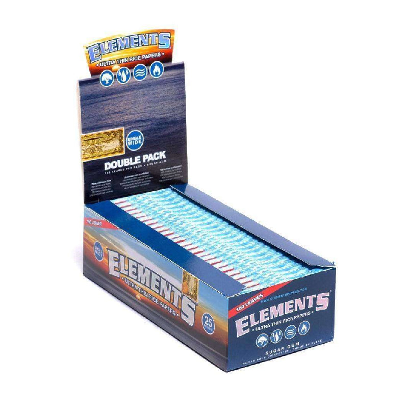 Elements Ultra Thin Single Wide Double Pack - 25ct