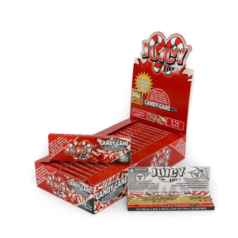 Juicy Jays Papers - 1 1/4 - Candy Cane - 24ct